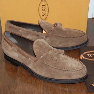 Tod's Suede Loafers Pantofola Nappina size US 11